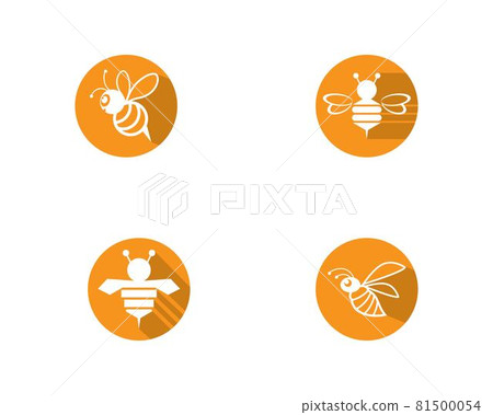 Bee logo vector icon Bee logo vector icon 81500054