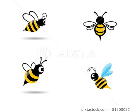 Bee logo vector icon Bee logo vector icon 81500055