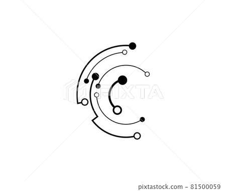 Circuit logo template vector icon Circuit logo template vector icon 81500059