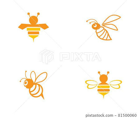 Bee logo vector icon Bee logo vector icon 81500060
