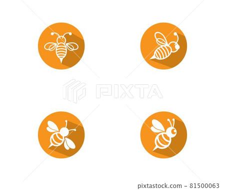 Bee logo vector icon Bee logo vector icon 81500063