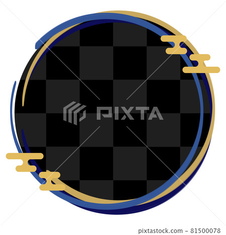 Hand-painted Japanese-style frame checkered pattern black Hand-painted Japanese-style frame checkered pattern black 81500078
