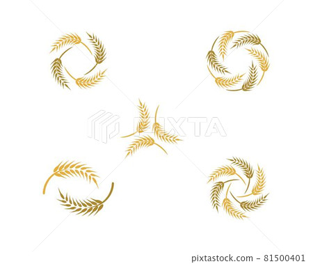 Wheat vector icon illustration 81500401
