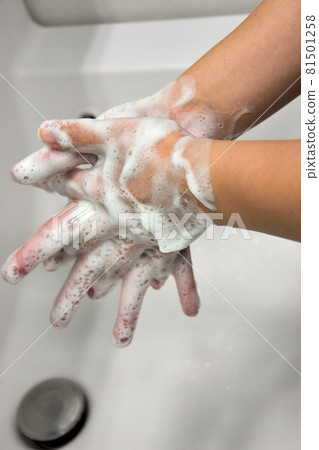 A woman who carefully wash her hands to prevent virus infection A woman who carefully wash her hands to prevent virus infection 81501258