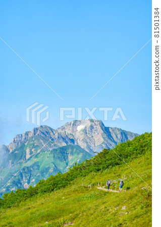 Summer Karamatsudake mountain climbing: Happoike Sanso-Happoike (Goryudake in the back) 81501384