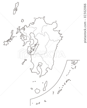 Japan region division _ Kyushu Okinawa _... - Stock Illustration ...