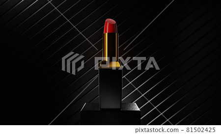 Red lipstick on the black podium Red lipstick on the black podium 81502425