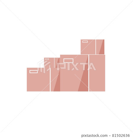 Flat cartoon boxes,items storage and transportation vector illustration concept 81502636