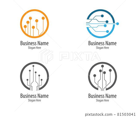 Circuit logo template vector icon illustration Circuit logo template vector icon illustration 81503041