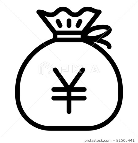 Japanese Yen RMB Cash Bag Vector Illustration 81503441