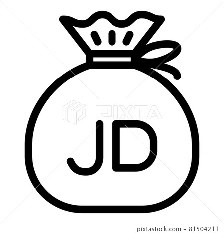 約旦第納爾現金袋矢量圖 81504211