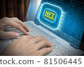 Business man using laptop computer invest and pay for unique collectibles in games or art, NFT non fungible tokens concept 81506445