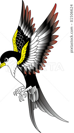Swallow that spreads its wings 81506624