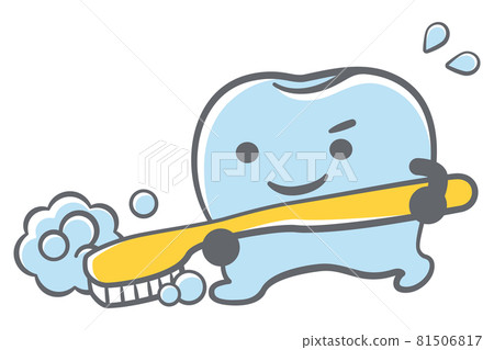 Toothbrush tooth character 81506817
