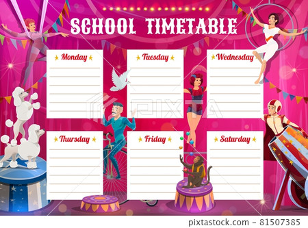 Shapito circus performers, education timetable 81507385