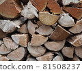 Stacked firewood 81508237