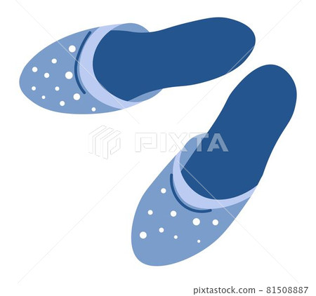 Fashionable footwear, slippers with dots print Fashionable footwear, slippers with dots print 81508887