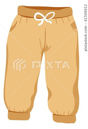 Sportive cotton pants for children clothes vector Sportive cotton pants for children clothes vector 81508912