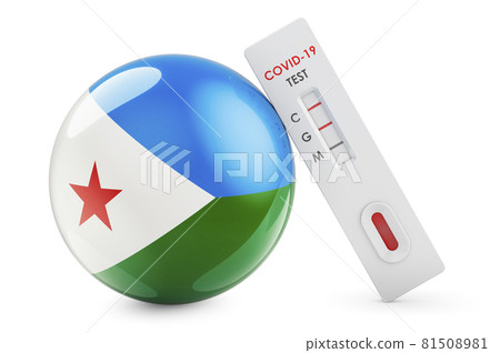 Diagnostic test for coronavirus in Democratic Republic of the Congo. Antibody test COVID-19 with Congolese Democratic Republic flag, 3D rendering 81508981