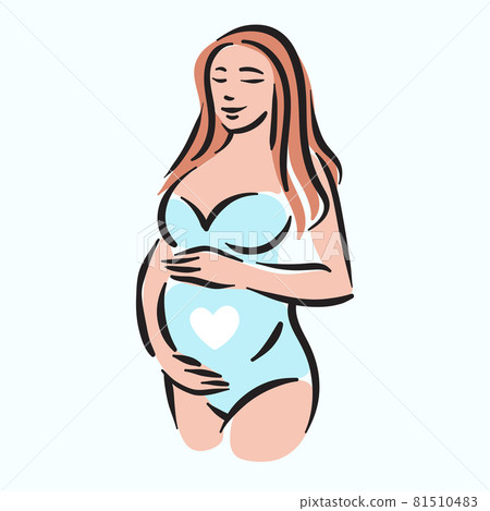 Fertillity pregnancy mother woman with belly illustration Fertillity pregnancy mother woman with belly illustration 81510483