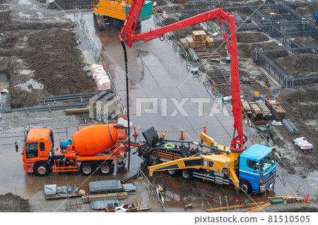 混凝土作業 卡車攪拌器 混凝土泵車 81510505