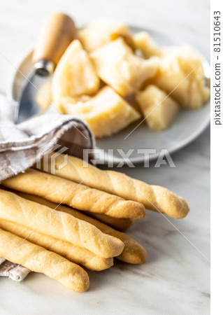 Grissini sticks. Traditional italian bread sticks. Grissini sticks. Traditional italian bread sticks. 81510643