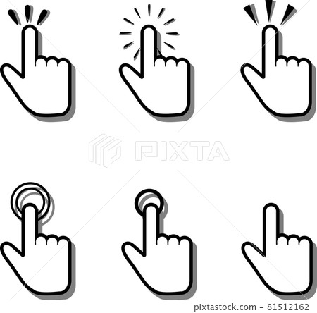 3D icon touch click finger 3D icon touch click finger 81512162