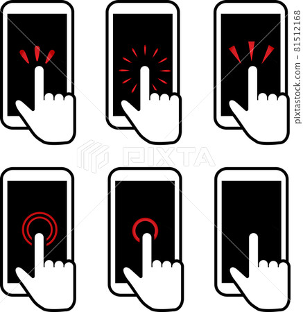 Icon touch click finger Icon touch click finger 81512168
