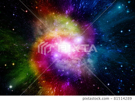 galaxy in a free space. 3D rendering 81514289