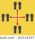 Human Social distancing how to protect yourself from covid-19. how to self isolation to limit spread of the coronavirus. healthcare and medical about infection prevention.Vector illustration. 81514297