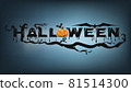 Abstract Happy Halloween Party Text Banner, Template Text for Halloween party. Vector illustration 81514300