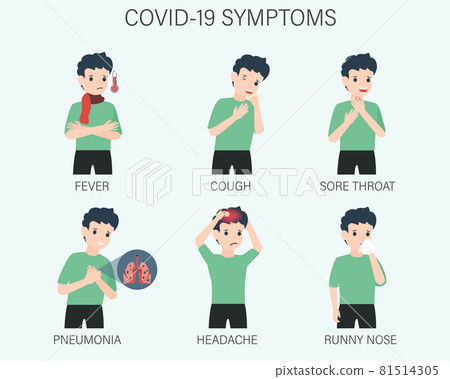 Novel Coronavirus : NCoV infographics elements, human are showing coronavirus symptoms. health and medical. Novel Coronavirus 2019. Pneumonia disease. vector illustration. 81514305