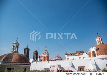普埃布拉歷史中心的城市景觀，到處都是墨西哥塔 81515024