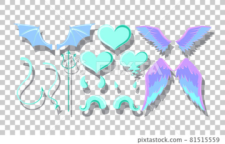 Set of devil and angel object decor 81515559