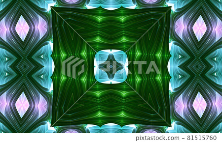 Green squere on pink backgroynd with cross in center. Simple ornament with small flower silhouettes, diamonds shapes, crosses, arrows, grid. Abstract background in pink, rose, green and beige color. Green squere on pink backgroynd with cross in center. Simple ornament with small flower silhouettes, diamonds shapes, crosses, arrows, grid. Abstract background in pink, rose, green and beige color. 81515760