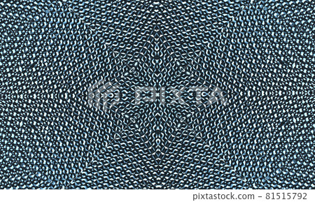 many stainless grey steel braided flex-hose pieces as intricate abstract patterns and designs in blue light 81515792