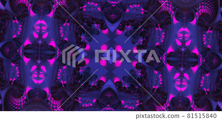 Modern and futuristic abstract digital neon background kaleidoscope pattern ideal for technology 81515840