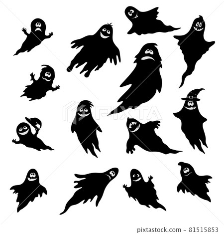 Halloween Ghosts Silhouettes 81515853