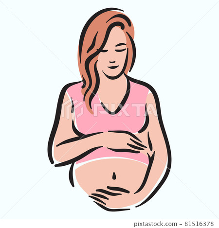 Fertillity pregnancy mother woman with belly illustration Fertillity pregnancy mother woman with belly illustration 81516378