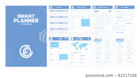 Planner pages. Month date weekly goals organizer templates school scrapbook page calendar checklist garish vector pictures of reminder Planner pages. Month date weekly goals organizer templates school scrapbook page calendar checklist garish vector pictures of reminder 81517108