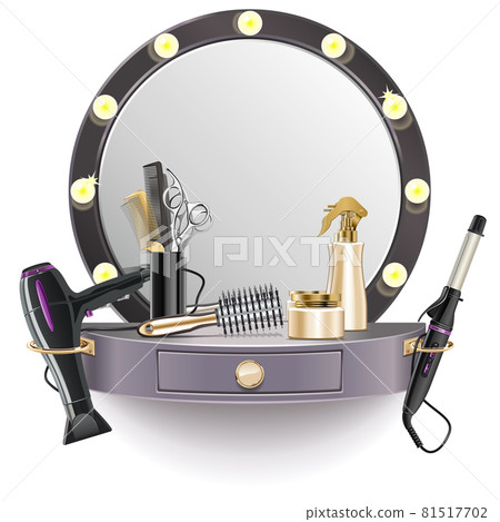 Vector Hairdressing Table Vector Hairdressing Table 81517702