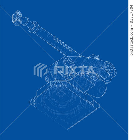 Industrial Robotic Arm. Vector Industrial Robotic Arm. Vector 81517804