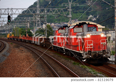 DD51 1192 double-headed long rail transport train that goes on the Tokaido Main Line 81519079