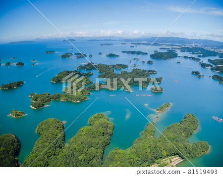 Aerial view of Kujukushima in summer Aerial view of Kujukushima in summer 81519493