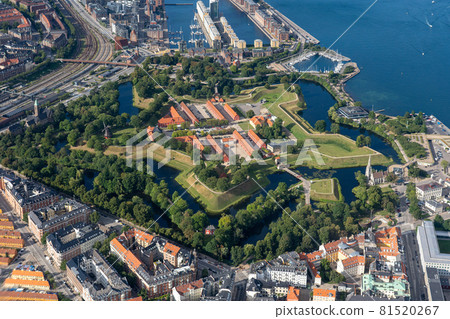 Aerial view of Fortress Kastellet in Copenhagen 81520267