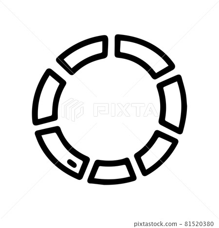 Circle loading black line vector doodle simple icon Circle loading black line vector doodle simple icon 81520380
