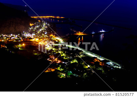 北海道勞速漁港的夜景 北海道勞速漁港的夜景 81520577