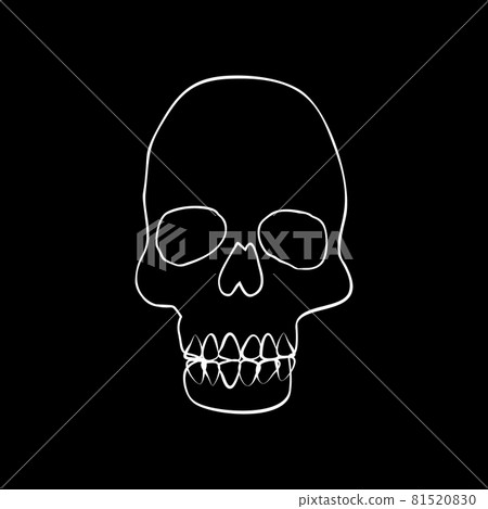 Vintage Mystic line art Skull Illustration. Vintage Mystic line art Skull Illustration. 81520830