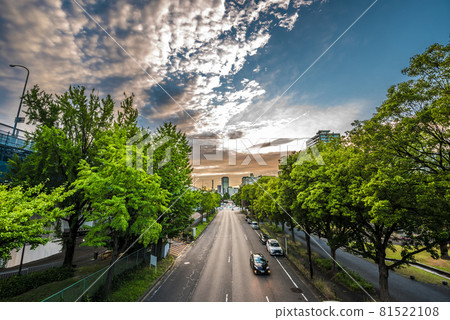 << Aichi Prefecture >> Nagoya cityscape Wakamiya Odori 81522108