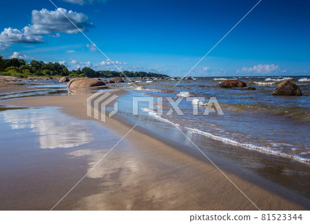 Seascape of the Gulf of Riga, Latvia, Baltic country 81523344